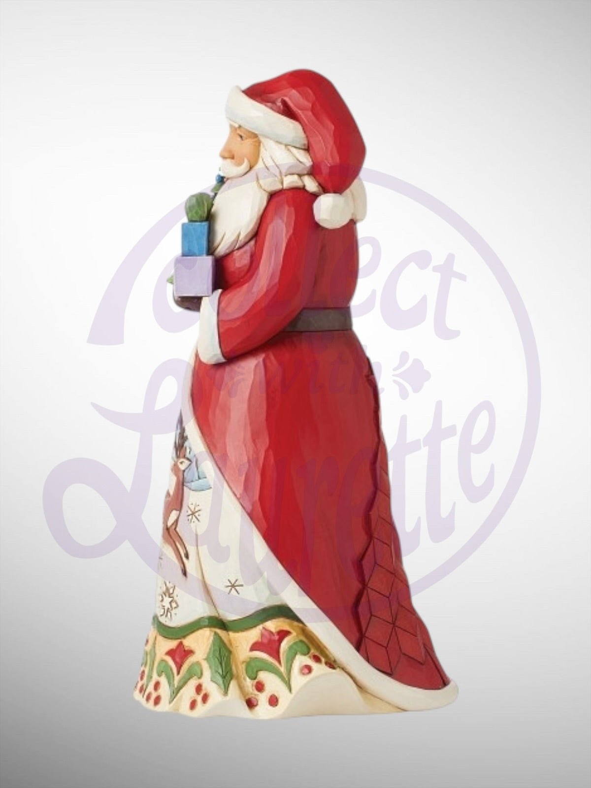 Jim Shore Heartwood Creek - All Is Bright Santa with Vintage LED Tree Figurine